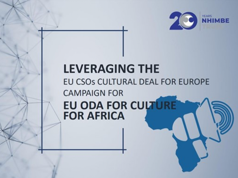 EXTEND THE "CULTURAL DEAL FOR EUROPE" TO AFRICAN ORGANIZATIONS